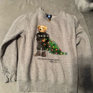 Ralph Lauren Gray Polo Bear Sweater